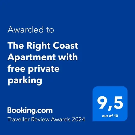 The Right Coast With Free Private Parking Apartamento
